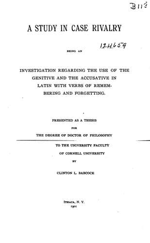 Tapa de A study in case rivalry