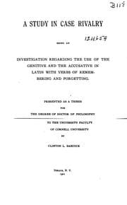 Tapa de A study in case rivalry