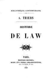 Tapa de Histoire de Law