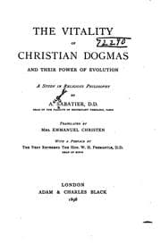 Tapa de The vitality of Christian dogmas and their power of evolution