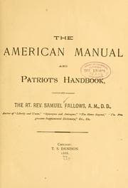 Tapa de The American manual and patriot's handbook