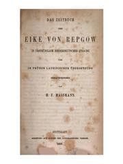 Tapa de Das Zeitbuch des Eike von Repgow in ursprünglich niederdeutscher Sprache und in früher lateinischer Übersetzung