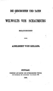Tapa de Die Geschichten und Taten Wilwolts von Schaumburg