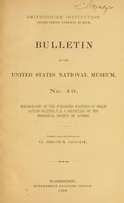 Tapa de The published writings of Philip Lutley Sclater, 1844-1896