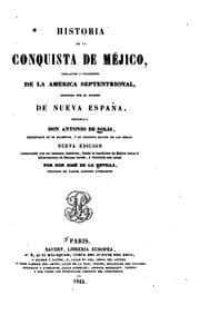 Tapa de Historia de la conquista de Méjico