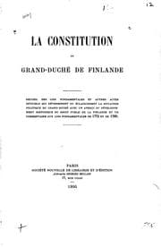 Tapa de La constitution du grand-duché de Finlande