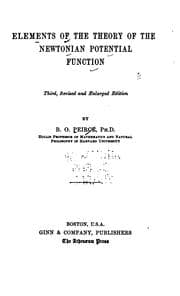Tapa de Elements of the theory of the Newtonian potential function