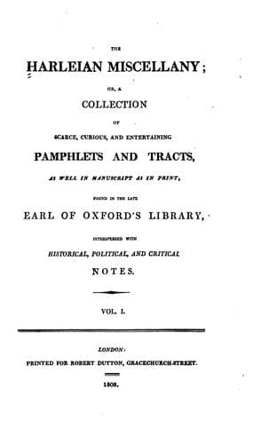 Tapa de The Harleian miscellany