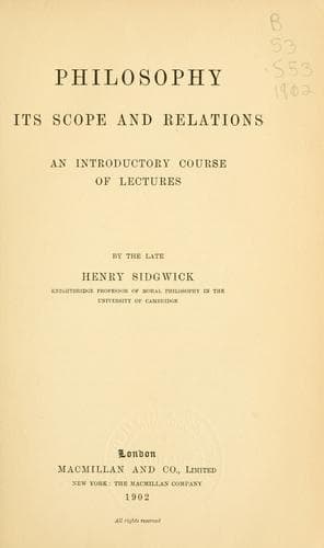 Tapa de Philosophy, its scope and relations