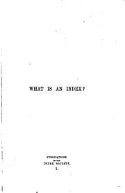 Tapa de What is an index?