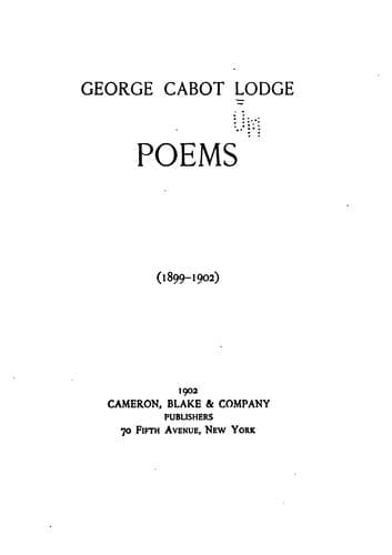Tapa de Poems (1899-1902)