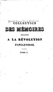 Tapa de Collection des mémoires relatifs à la révolution d'Angleterre