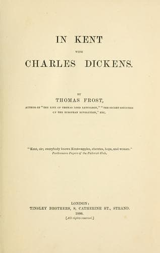 Tapa de In Kent with Charles Dickens