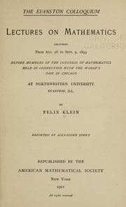 Tapa de The Evanston colloquium