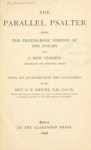 Tapa de The parallel Psalter