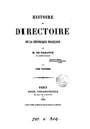 Tapa de Histoire du directoire de la République française