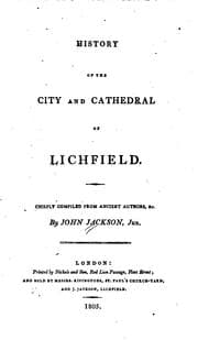 Tapa de History of the city and cathedral of Lichfield