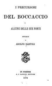 Tapa de I precursori del Boccaccio e alcune delle sue fonti