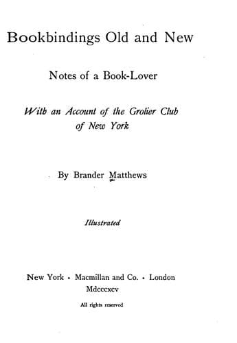 Tapa de Bookbindings old and new