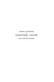 Tapa de Nuevos autógrafos de Cristóbal Colón y relaciones de ultramar