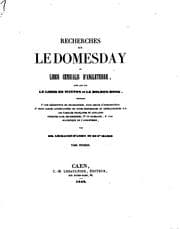 Tapa de Recherches sur le Domesday; ou, Liber censualis d'Angleterre