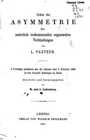 Tapa de Ueber die Asymmetrie bei natürlich vorkommenden organischen Verbindungen