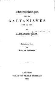 Tapa de Untersuchungen über den Galvanismus, 1796 bis 1800