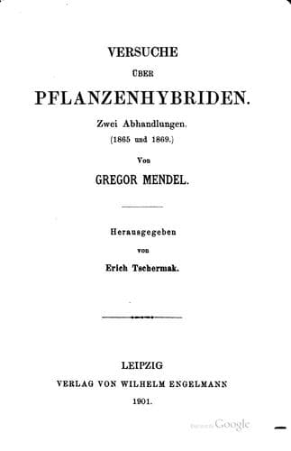 Tapa de Versuche über Pflanzenhybriden