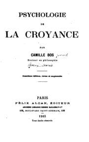 Tapa de Psychologie de la croyance
