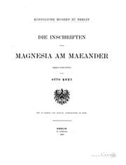 Tapa de Die Inschriften von Magnesia am Maeander