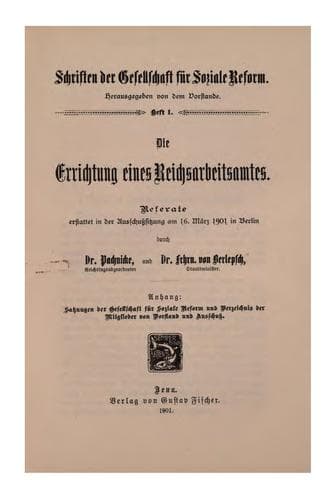 Tapa de Die Errichtung eines Reichsarbeitsamtes