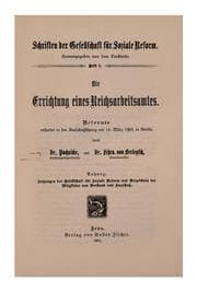 Tapa de Die Errichtung eines Reichsarbeitsamtes