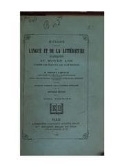 Tapa de Histoire de la langue et de la litterature francaises au moyen age