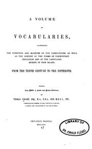Tapa de A Volume of Vocabularies: Illustrating the Condition and Manners of Our Forefathers, as Well as ...