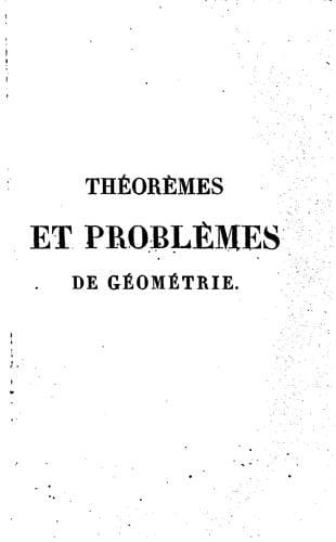 Tapa de Théorèmes et problèmes de géométrie