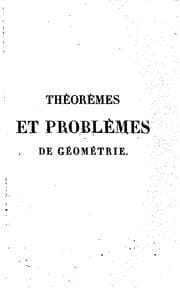 Tapa de Théorèmes et problèmes de géométrie