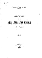 Tapa de Appunti su la poesia satirica latina medioevale in Italia