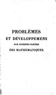 Tapa de Problèmes et développemens sur diverses parties des mathématiques