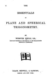 Tapa de The essentials of plane and spherical trigonometry