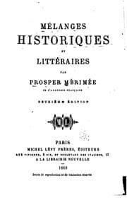 Tapa de Mélanges historiques et littéraires