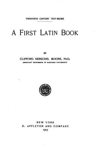 Tapa de A first Latin book