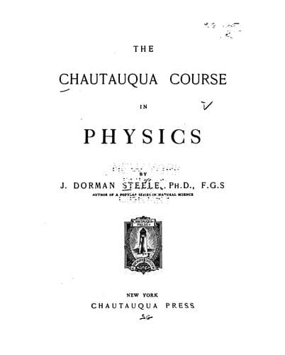 Tapa de The Chautauqua course in physics