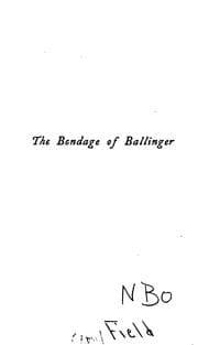 Tapa de The bondage of Ballinger