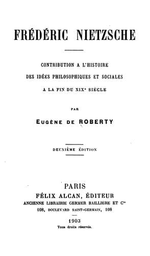 Tapa de Frédéric Nietzsche