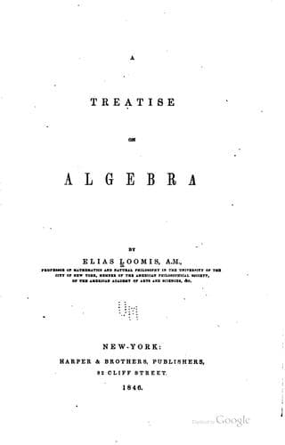 Tapa de A treatise on algebra