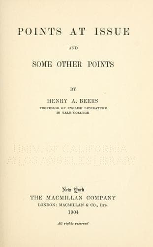 Tapa de Points at issue and some other points