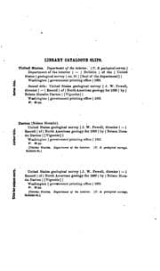 Tapa de Record of North American geology for 1887 to 1889 inclusive