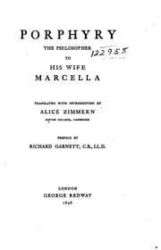 Tapa de Porphyry, the philosopher, to his wife, Marcella