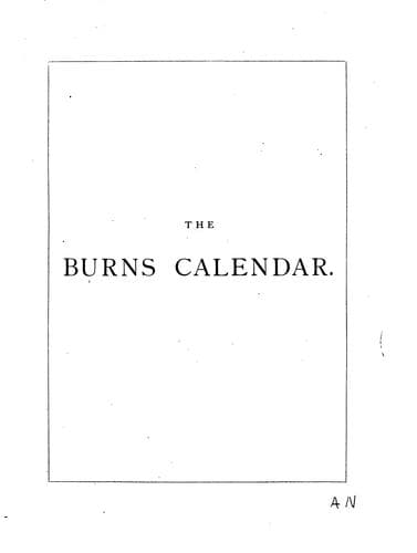 Tapa de The Burns calendar