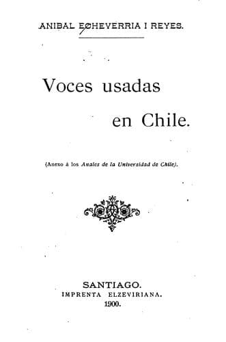 Tapa de Voces usadas en Chile.
